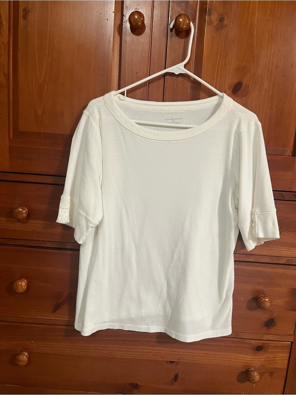 Christopher & Banks Button-Tab Tee - XL